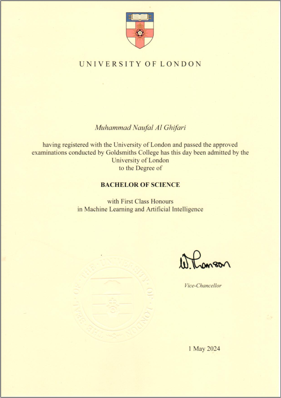 Image of BSc Certificate